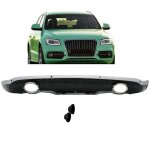 Diffuseur arriere et embouts pot look rsq5 pour audi q5 phase 2 de 09 / 2012 a 04 / 2016