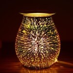 Diffuseur lectrique 3d en verre brleur de cire aromatique lampe de parfum veilleuse diffuseur darme ...