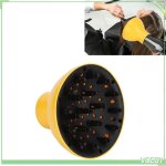 Diffuseur de s�che - cheveux - fafeicy - universel - abs - jaune vif - pour cheveux boucl�s