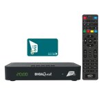 Digiquest maximo combo dvb - s2 + t2 r�cepteur tivusat avec carte merlin hd activ�e
