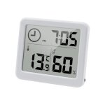 Digital lcd thermomtre hygromtre intrieur thermomtre numrique de bureau portable avec horloge