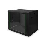Armoire rack - digitus - dn1909uecn - 9u - noir - acier avec porte en verre
