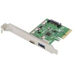 Digitus ds - 30225 2 ports carte contrleur usb 3. 1 gen 2 usb - a usb - c pcie