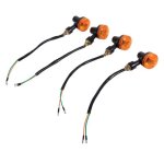 Dilwe clignotant de moto 4x clignotants moto universels clignotants ampoule ambre 12v