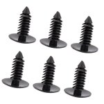 Dilwe clips de garniture de porte 100pcs rivets plastique noir
