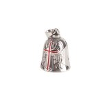 Cloche de moto - dilwe - acier inoxydable - porte - bonheur - croix rouge - mixte