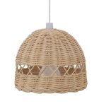 Luminaire suspension - dilwe - rotin - style scandinave - 17 cm - pour enfant