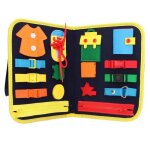 Dilwe planche sensorielle montessori feutre boucle conseil jouets cravate chaussures apprentissage jouets ...