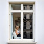 Dimexact - film miroir sans tain pour grand vitrage vis - � - vis proche - gris fum� - 75 cm x 0. 5 m ...