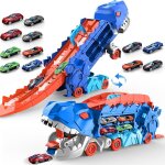 Dinosaur car play truckcamion city transporteurjouet enfant - avec piste de course - coulissante pliable ...