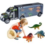Dinosaur truck dinosaures transport transporteur de voitures camion jouet avec 6 dinosaures jouets appshopee ...