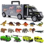 Dinosaure jouet voiture enfant garcon fille 3 4 5 6 ans camion transporteur avec mini figurine dinosaures ...