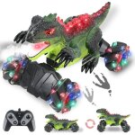 Dinosaure rc 360� monster truck lumi�re / musique stunt cadeau jouet gar�on / fille vert 3 + ans int�rieur ...