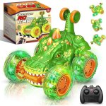 Dinosaure voiture tlcommande enfant 2. 4ghz cascades rotatives  360 avec lumiresjouet de voiture ...