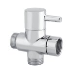 Inverseur de douche - dioche - 3 voies - laiton massif - finition chrome - robinet darrt