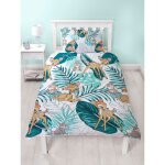 Housse de couette bambi palm leaf - disney - simple - réversible - 135x200 cm Housse de couette bambi palm leaf - disney - simple - réversible - 135x200 cm