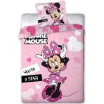 Housse de couette - disney - minnie mouse - 140 x 200 cm - polyester - rose