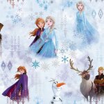 Papier peint disney frozen 2 wonder - muriva - bleu - chambre - effet peinture - 10m x 53cm