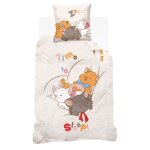 Disney - housse de couette disney aristochats marie berlioz et toulouse - 140x200 cm + 1 taie doreiller ...
