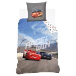 Disney - housse de couette disney cars flash mcqueen - 140x200 cm + 1 taie doreiller 63x63 cm - 100% ...