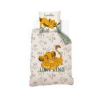 Disney - housse de couette le roi lion simba 140x200 cm + 1 taie doreiller 63x63 cm - 100% coton - ecru ...