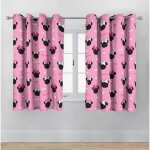 Disney minnie mousse rideaux - lot de 2 panneaux imprimes - 100% microfibre - 137x168cm