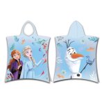 Disney - poncho de douche avec capuche en coton la reine des neiges - bleu - 50 x 115 cm