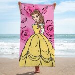 Disney princesses belle - serviette de plage - 71x147 cm - 100% coton