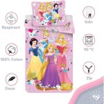 Disney princesses housse de couette enfant parure de lit 140x200cm 50x70cm coton