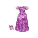 Disney princesse - poupee et mini - poupee - tenue princesse raiponce - robe rose et violette de bal ...