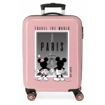 Valise enfant - disney - valise cabine minnie & mickey - 55 x 38 x 20 cm - rose - 4 roues