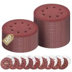 Disque abrasif 125mm grain mixte 40 / 60 / 80 / 100 / 150 / 240 / 320 / 400 15 de chaque papier poncer ...