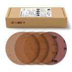Disque abrasif 150mm papier � poncer carrosserie - 50 pi�ces grains 60 / 80 / 120 / 180 / 240 id�al pour ...