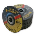 Disques � meuler - non sp�cifi� - 125 mm - lot de 10 - acier et inox - moyeu d�port�