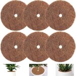 Disques de paillage en fibre de noix de coco 30cm - protection des racines de la plante - pack de 6 Disques de paillage en fibre de noix de coco 30cm - protection des racines de la plante - pack de 6