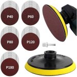 Disques plateau de pon�age 125mm avec filetage m14 50 pi�ces disques abrasifs pour meuleuse dangle grain ...