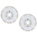 Disques  trononner diamant - bgs -  125 mm - lot de 2 - pour bton et pierre - coupe  sec