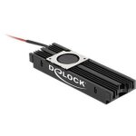 Dissipateur thermique - delock - m. 2 ssd 2280 - ventilateur int�gr� - aluminium - noir