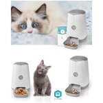 Distributeur automatique de croquettes connect� - livoo - wifi 3. 7 l - blanc - programmable - pour chat ...