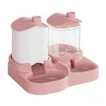 Distributeur automatique eau & nourriture capacit� 4 l pour chiens moyens et grands en pp rose