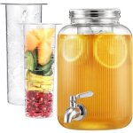 Distributeur de boisson avec robinet 6l - fontaine punch - bonbonne pour eau cocktail cold brew
