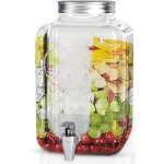 Distributeur de boissons - verre - 4 l - robinet en plastique - design élégant - pratique Distributeur de boissons - verre - 4 l - robinet en plastique - design élégant - pratique