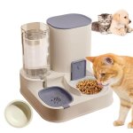 Distributeur de croquettes 2 en 1 - ulisem - abreuvoir automatique - facile � nettoyer - pour chat et ...