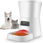 Distributeur croquette daliment de nourriture automatique pour chiens 7l avec enregistrement vocal rappelle ...