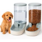 Distributeur croquettes chat chien automatique 2 unit�s 3. 8 l gamelle � nourriture et � eau pour animaux ...