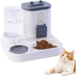 Distributeur de croquettes et deau par gravit� pour chat - gamelle automatique 2 en 1 - grande capacit� ...