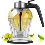 Distributeur dhuile et de miel - verre borosilicate - design diamant - antid�rapant - sans plomb
