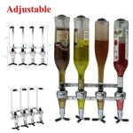 Distributeur doseur 4 bouteilles en acier inoxydable pour boissons au vin spirits cocktail butler - - ...