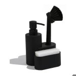 Distributeur liquide vaisselle 3 en 1 porte eponge pour cuisine distributeur savon cuisine avec �ponge ...