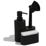 Distributeur de liquide vaisselle 3 en 1 - ulisem - porte - �ponge int�gr� - distributeur de savon - ...